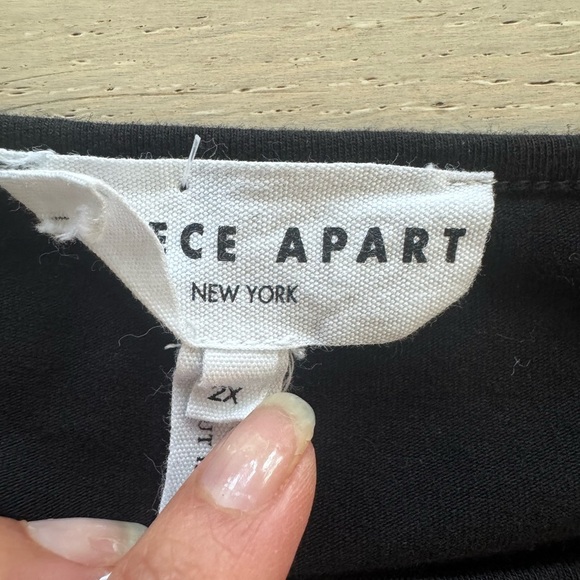 Apiece Apart Rolled Dolman Sleeves Minimalist Asymmetric Tunic Tee - 2X - Picture 12 of 12